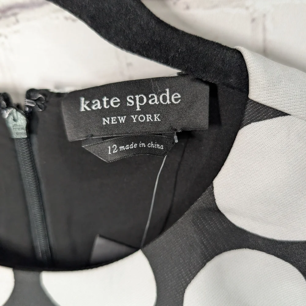 Kate Spade Monochrome Polka Dot Dress - Picture 3 of 9